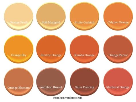 benjamin moore orange paint colors